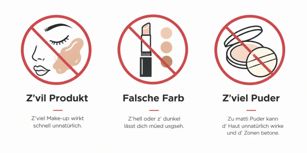 Häufige Fehler beim schnellen Make-up vermeiden