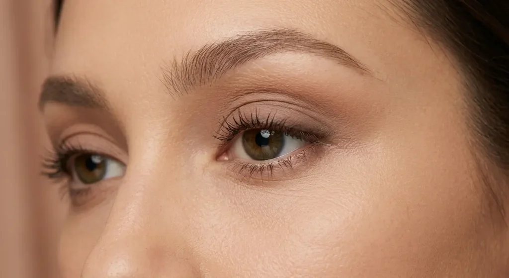 Dezentes Augen-Make-up für den Alltag in warmen Brauntönen