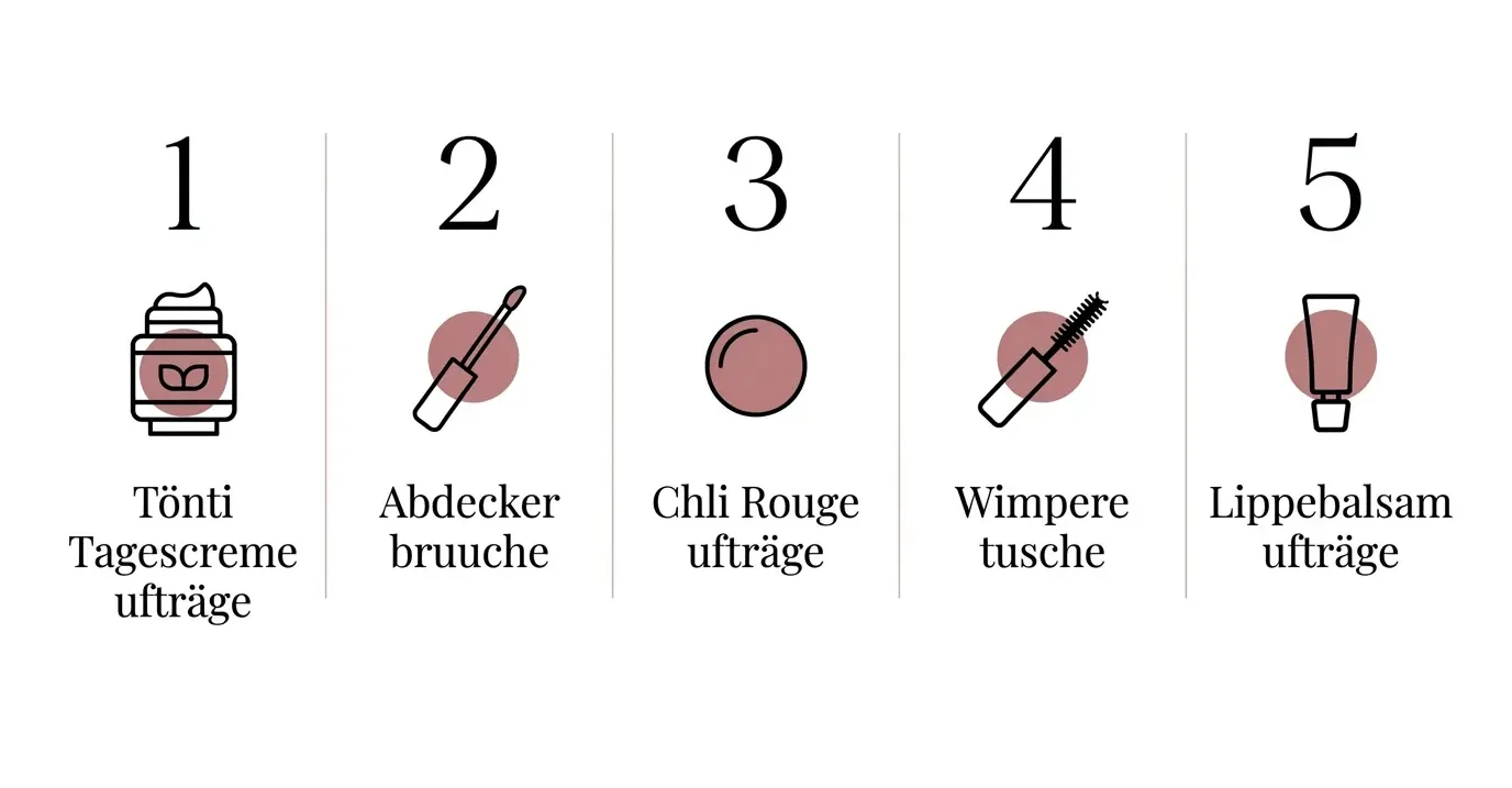 Fünf Schritte für ein schnelles Alltags-Make-up